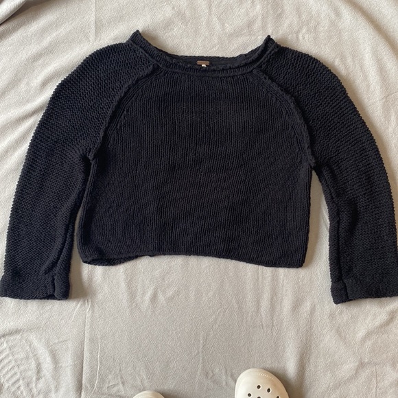 Free People Endless Stories Sweater Size XS Black - Picture 4 of 7